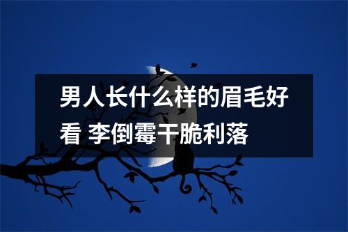 <h3>男人长什么样的眉毛好看李倒霉干脆利落