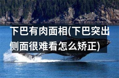 下巴有肉面相(下巴突出侧面很难看怎么矫正)