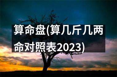 <h3>算命盘(算几斤几两命对照表2025)