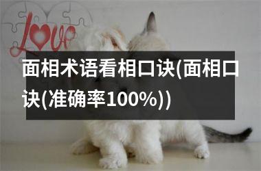 面相术语看相口诀(面相口诀(准确率100%))