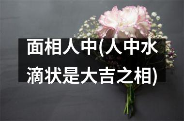 <h3>面相人中(人中水滴状是大吉之相)