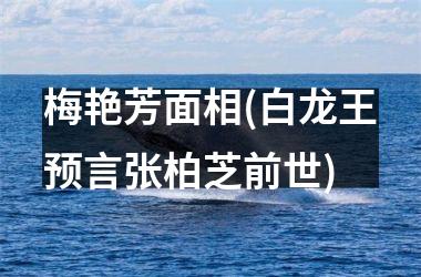 梅艳芳面相(白龙王预言张柏芝前世)