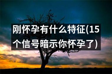 刚怀孕有什么特征(15个信号暗示你怀孕了)