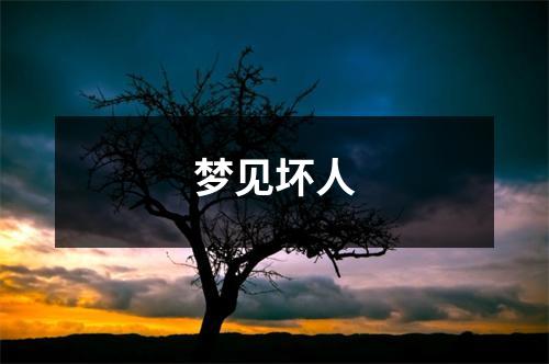 梦见坏人
