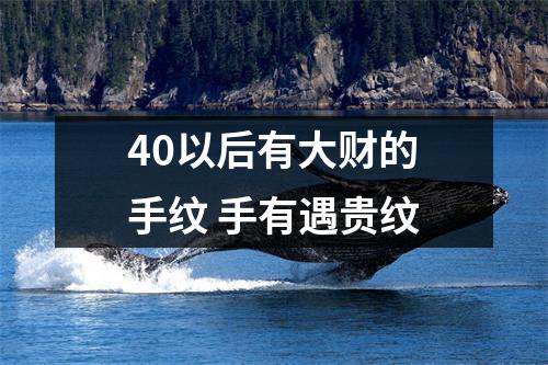 40以后有大财的手纹手有遇贵纹