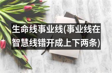 生命线事业线(事业线在智慧线错开成上下两条)