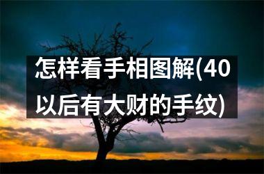 怎样看手相图解(40以后有大财的手纹)