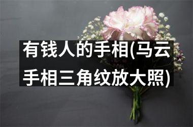 <h3>有钱人的手相(马云手相三角纹放大照)