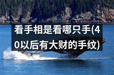 看手相是看哪只手(40以后有大财的手纹)