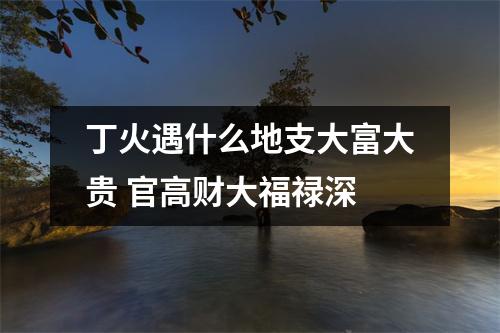 <h3>丁火遇什么地支大富大贵官高财大福禄深