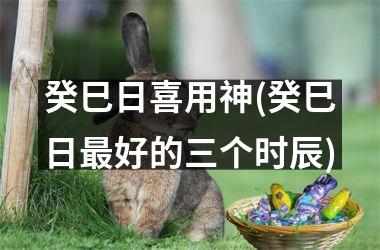 <h3>癸巳日喜用神(癸巳日最好的三个时辰)