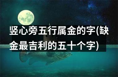 竖心旁五行属金的字(缺金最吉利的五十个字)