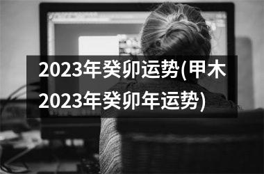 2025年癸卯运势(甲木2025年癸卯年运势)