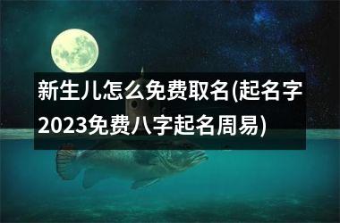 新生儿怎么免费取名(起名字2025免费八字起名周易)