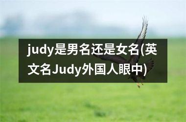 judy是男名还是女名(英文名Judy外国人眼中)