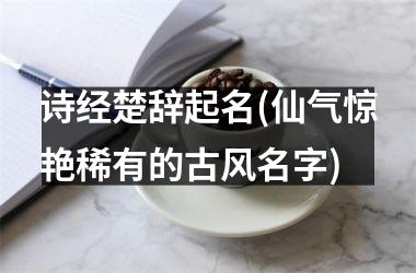 诗经楚辞起名(仙气惊艳稀有的古风名字)