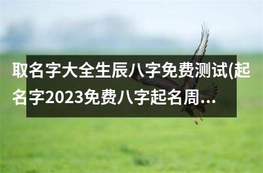 <h3>取名字大全生辰八字免费测试(起名字2025免费八字起名周易)