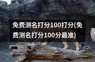 免费测名打分100打分(免费测名打分100分最准)