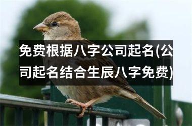 免费根据八字公司起名(公司起名结合生辰八字免费)