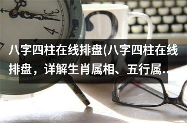 <h3>八字四柱在线排盘(八字四柱在线排盘，详解生肖属相、五行属性，解读命运与人生运势)