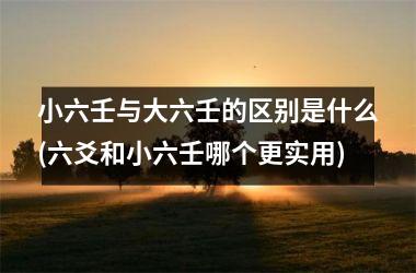 小六壬与大六壬的区别是什么(六爻和小六壬哪个更实用)