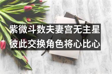 紫微斗数夫妻宫无主星 