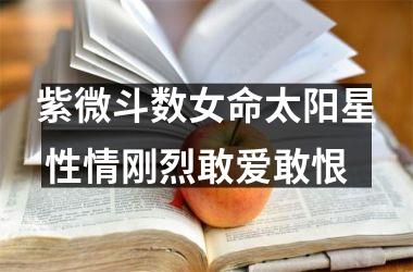 紫微斗数女命太阳星 性