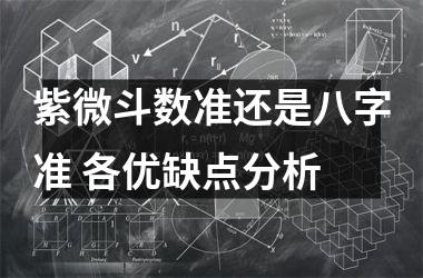 紫微斗数准还是八字准 