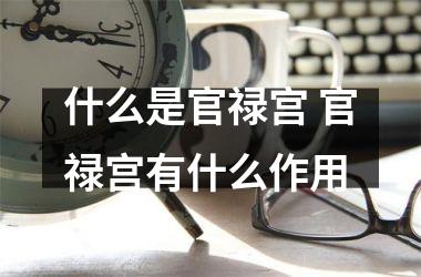 什么是官禄宫 官禄宫有