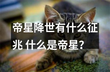 帝星降世有什么征兆 什么是帝星？