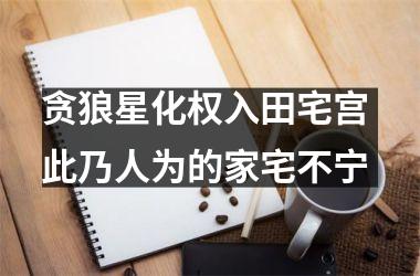 贪狼星化权入田宅宫 此