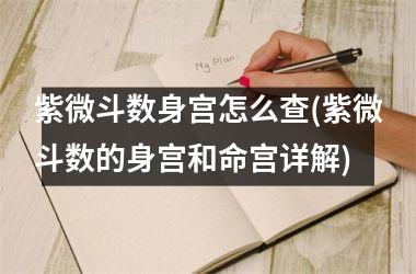 紫微斗数身宫怎么查(紫