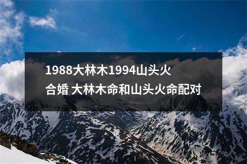 1988大林木1994山头火合婚大林木命和山头火命配对