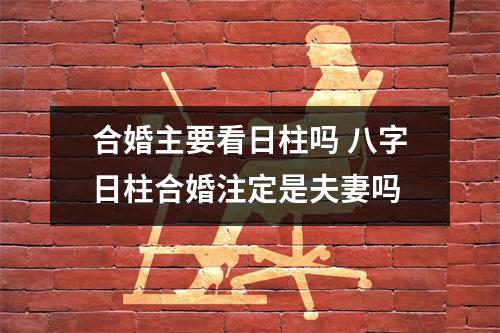 合婚主要看日柱吗八字日柱合婚注定是夫妻吗