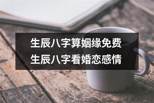 生辰八字算姻缘免费生辰八字看婚恋感情