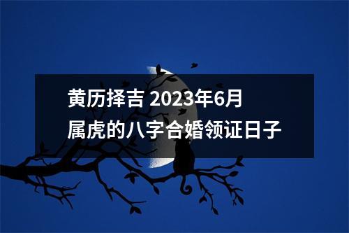 黄历择吉2025年6月属虎的八字合婚领证日子