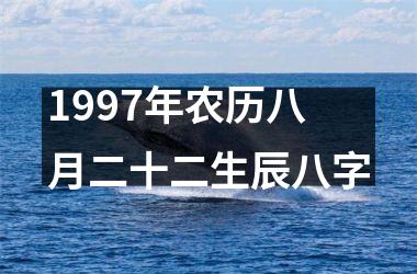 <h3>1997年农历八月二十二生辰八字