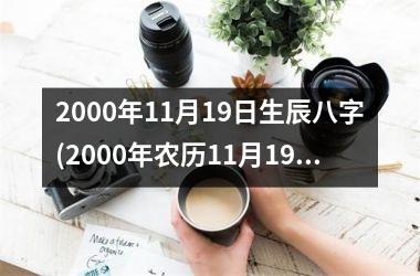 <h3>2000年11月19日生辰八字(2000年农历11月19日是啥命)