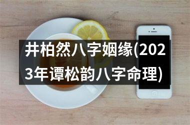 <h3>井柏然八字姻缘(2025年谭松韵八字命理)