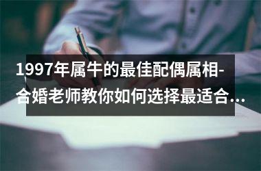 <h3>1997年属牛的佳配偶属相-合婚老师教你如何选择适合的伴侣