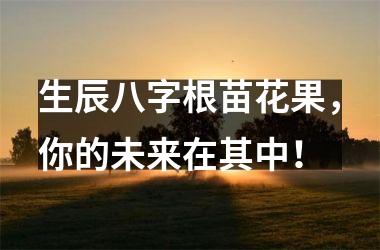 <h3>生辰八字根苗花果，你的未来在其中！