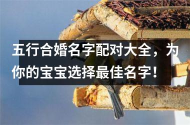 <h3>五行合婚名字配对大全，为你的宝宝选择佳名字！