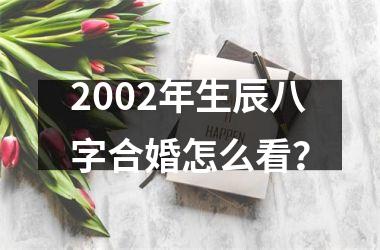 2002年生辰八字合婚怎么看？