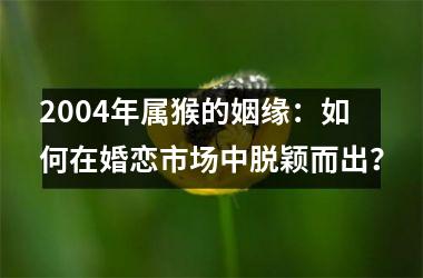 <h3>2004年属猴的姻缘：如何在婚恋市场中脱颖而出？