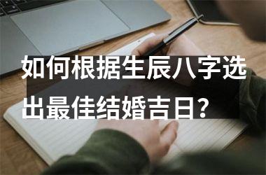 <h3>如何根据生辰八字选出最佳结婚吉日？