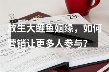 <h3>放生大鲤鱼姻缘，如何营销让更多人参与？