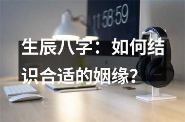 <h3>生辰八字：如何结识合适的姻缘？